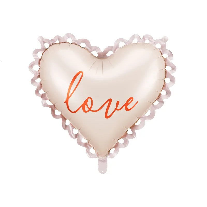 Pink Lace Love Heart Balloon