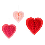 Hanging Honeycomb Hearts (3 pack)