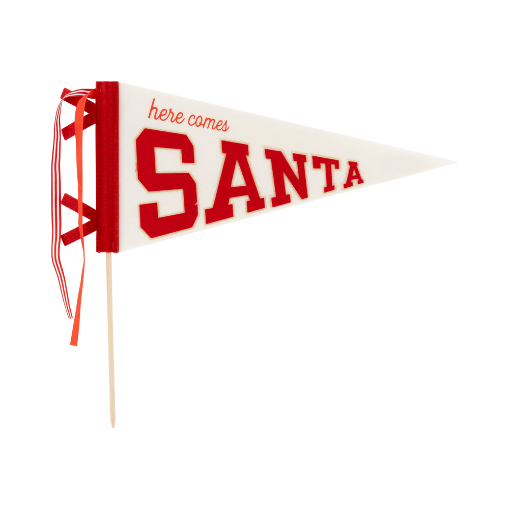 Here Comes Santa Pennant Flag