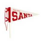 Here Comes Santa Pennant Flag